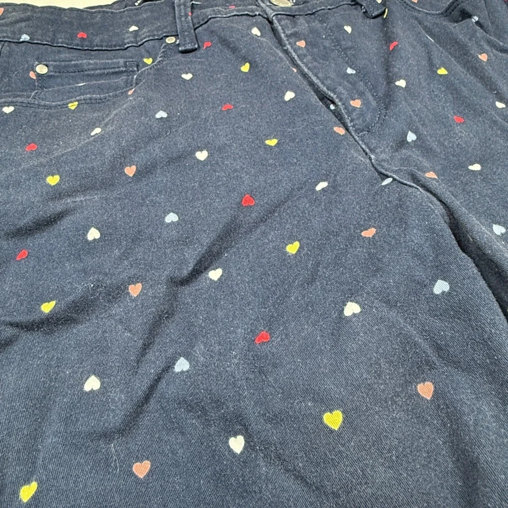 Charter Club Women's Heart Print Cropped Jeans Denim Pants Size‎ 10